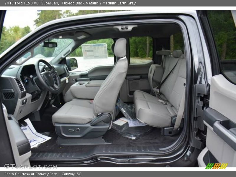  2015 F150 XLT SuperCab Medium Earth Gray Interior