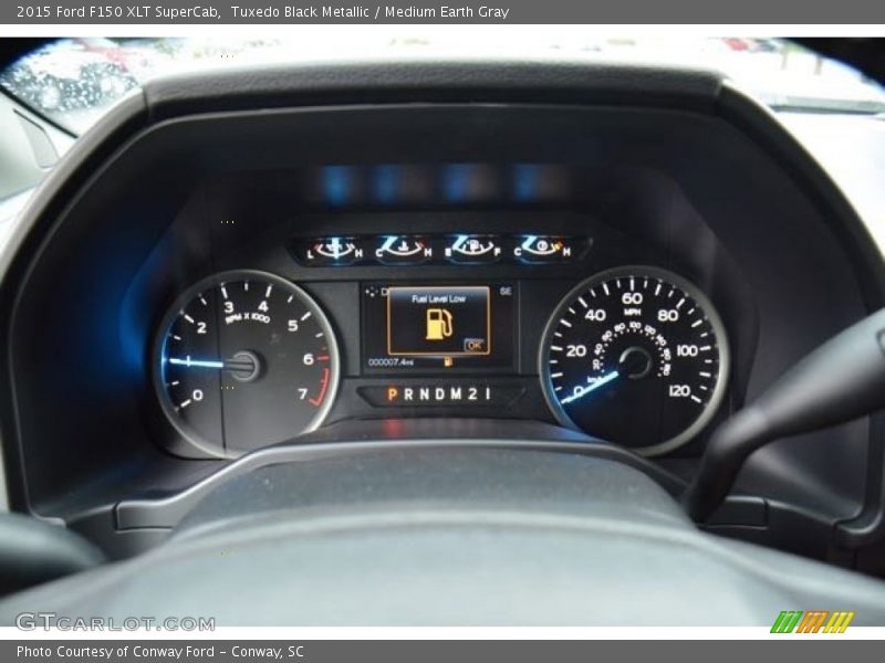 Tuxedo Black Metallic / Medium Earth Gray 2015 Ford F150 XLT SuperCab