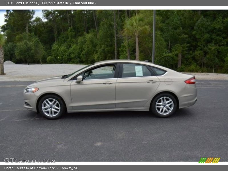 Tectonic Metallic / Charcoal Black 2016 Ford Fusion SE