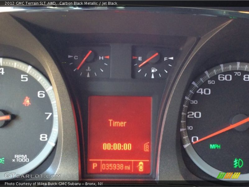 Carbon Black Metallic / Jet Black 2012 GMC Terrain SLT AWD