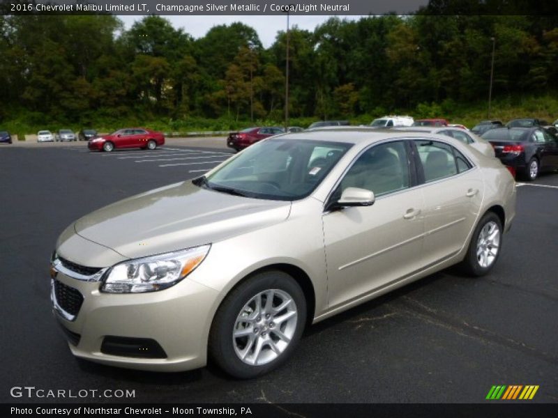 Champagne Silver Metallic / Cocoa/Light Neutral 2016 Chevrolet Malibu Limited LT
