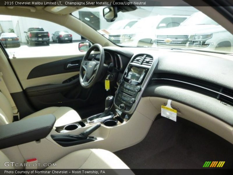 Champagne Silver Metallic / Cocoa/Light Neutral 2016 Chevrolet Malibu Limited LT