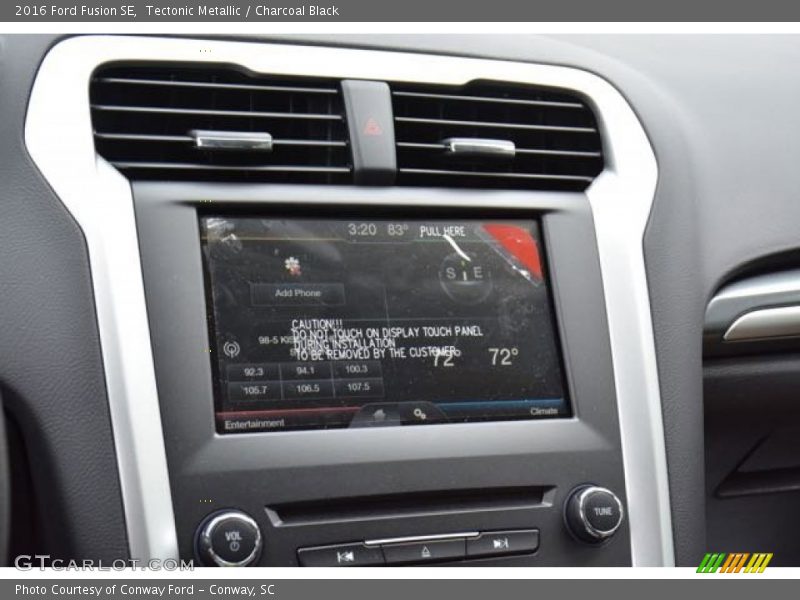 Tectonic Metallic / Charcoal Black 2016 Ford Fusion SE