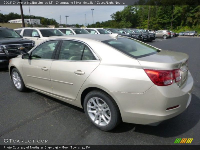 Champagne Silver Metallic / Cocoa/Light Neutral 2016 Chevrolet Malibu Limited LT