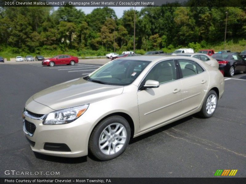 Champagne Silver Metallic / Cocoa/Light Neutral 2016 Chevrolet Malibu Limited LT