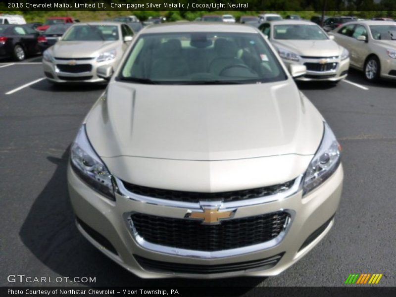 Champagne Silver Metallic / Cocoa/Light Neutral 2016 Chevrolet Malibu Limited LT