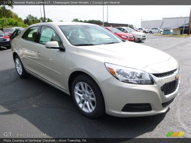 Champagne Silver Metallic / Cocoa/Light Neutral 2016 Chevrolet Malibu Limited LT