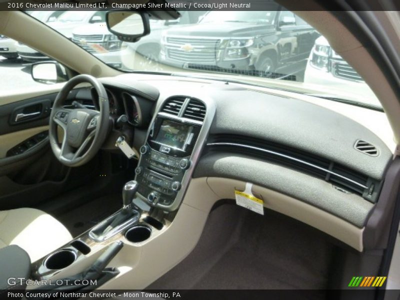 Champagne Silver Metallic / Cocoa/Light Neutral 2016 Chevrolet Malibu Limited LT