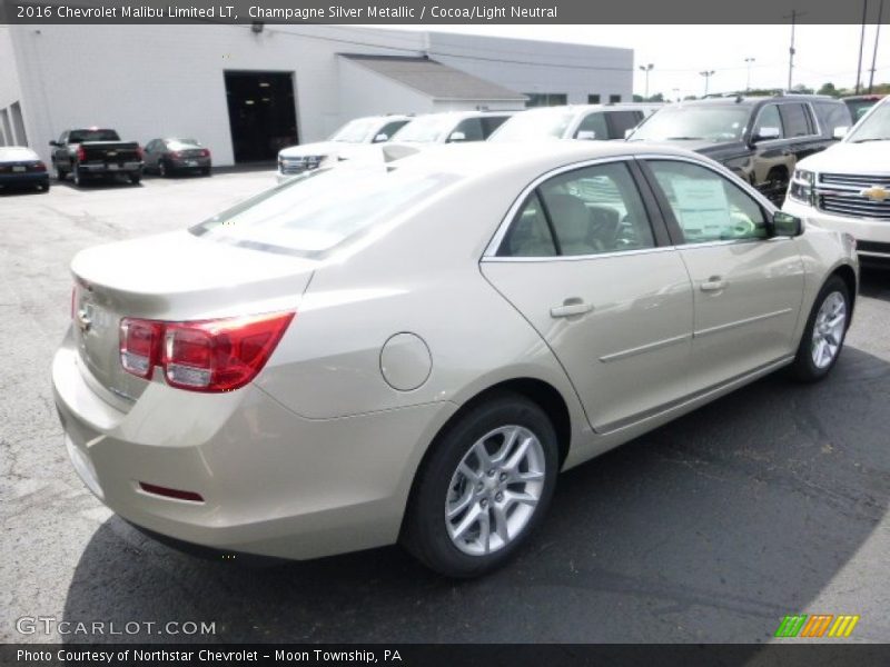 Champagne Silver Metallic / Cocoa/Light Neutral 2016 Chevrolet Malibu Limited LT