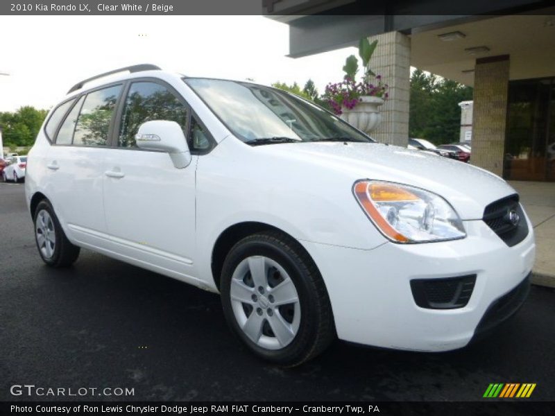 Clear White / Beige 2010 Kia Rondo LX