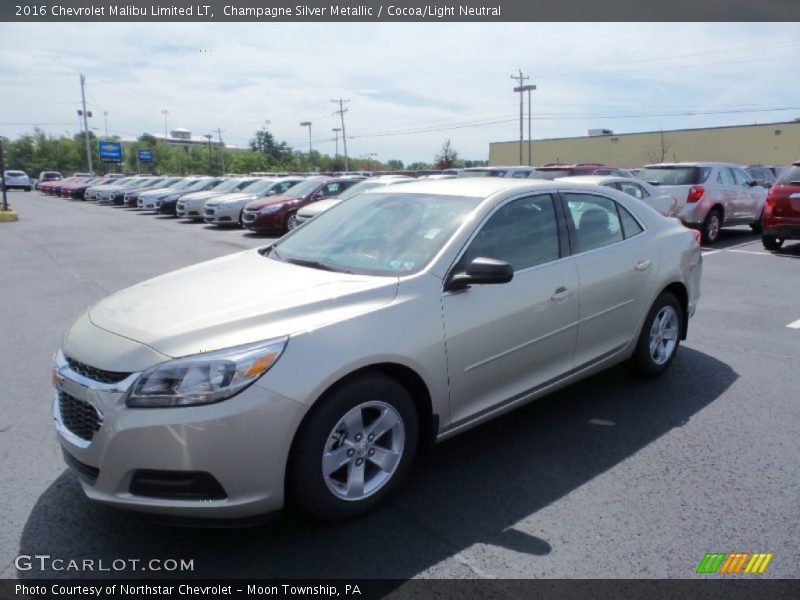 Champagne Silver Metallic / Cocoa/Light Neutral 2016 Chevrolet Malibu Limited LT