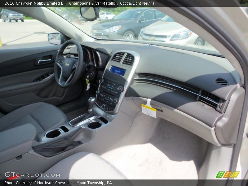 Champagne Silver Metallic / Cocoa/Light Neutral 2016 Chevrolet Malibu Limited LT