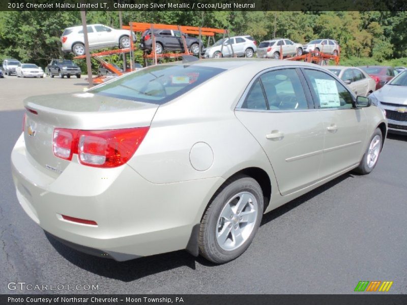 Champagne Silver Metallic / Cocoa/Light Neutral 2016 Chevrolet Malibu Limited LT