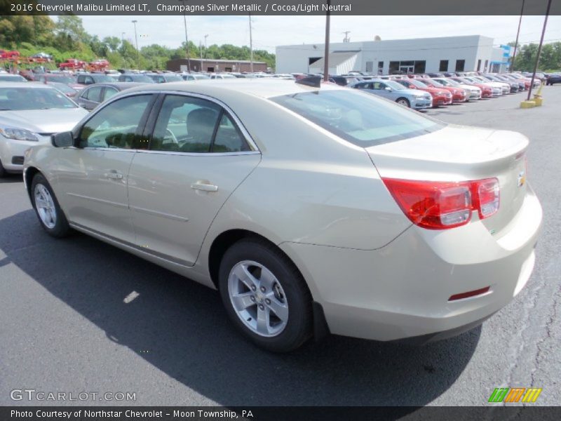 Champagne Silver Metallic / Cocoa/Light Neutral 2016 Chevrolet Malibu Limited LT