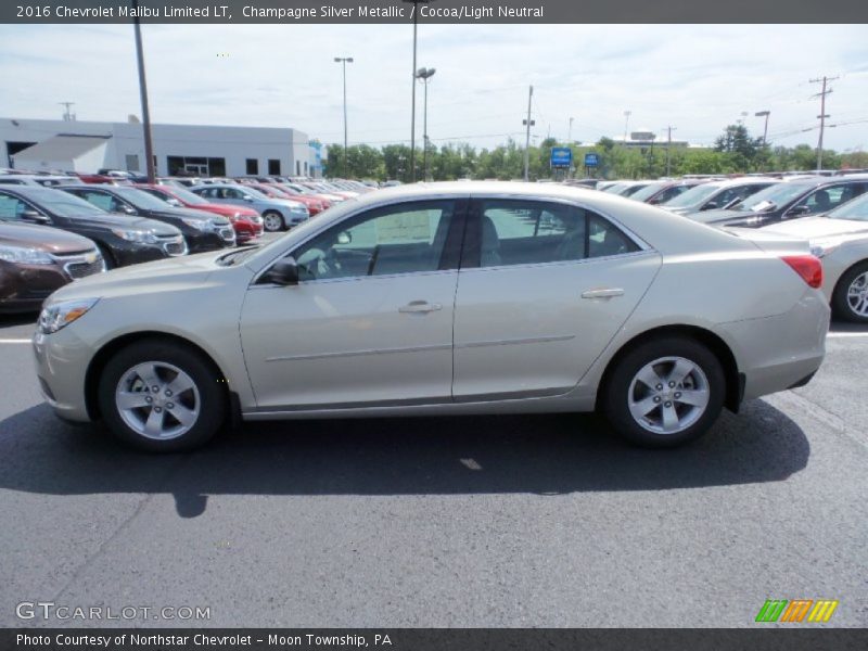 Champagne Silver Metallic / Cocoa/Light Neutral 2016 Chevrolet Malibu Limited LT