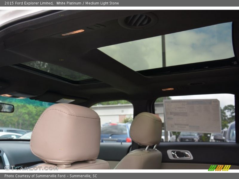 White Platinum / Medium Light Stone 2015 Ford Explorer Limited