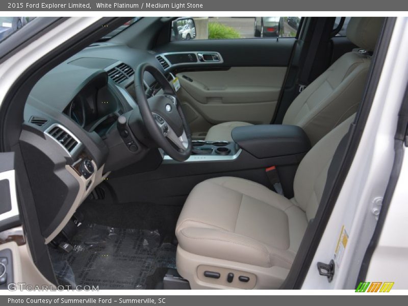 White Platinum / Medium Light Stone 2015 Ford Explorer Limited