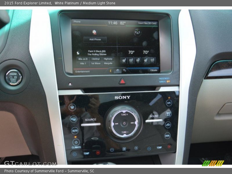 White Platinum / Medium Light Stone 2015 Ford Explorer Limited
