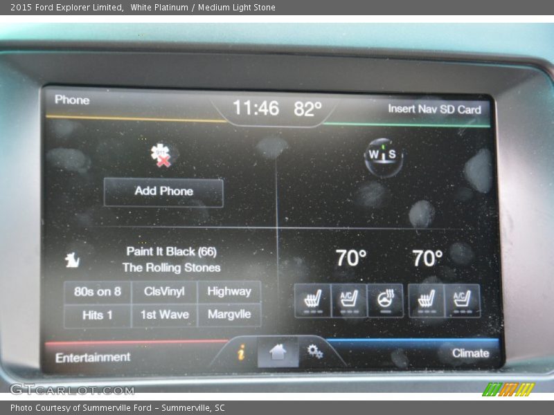 White Platinum / Medium Light Stone 2015 Ford Explorer Limited