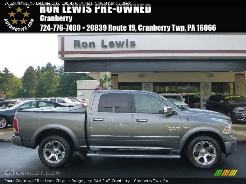 Mineral Gray Metallic / Black 2013 Ram 1500 Laramie Crew Cab 4x4