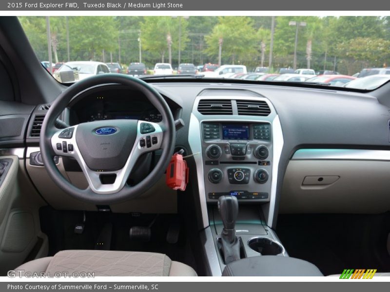 Tuxedo Black / Medium Light Stone 2015 Ford Explorer FWD