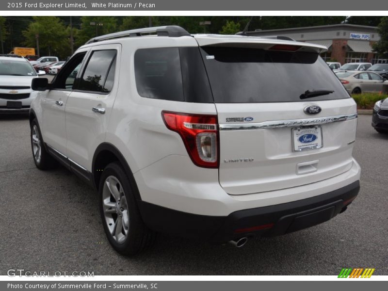 White Platinum / Pecan 2015 Ford Explorer Limited