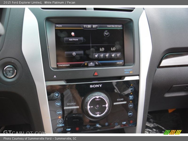 White Platinum / Pecan 2015 Ford Explorer Limited