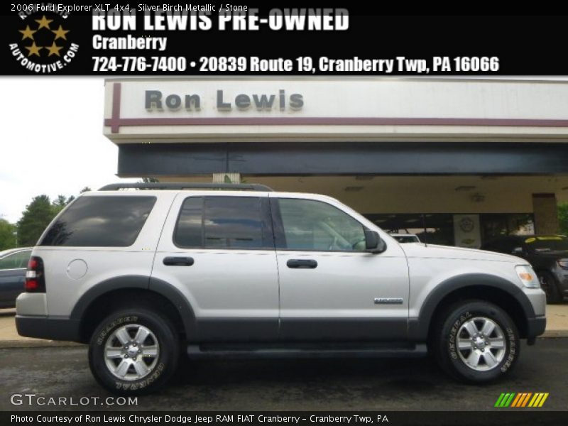 Silver Birch Metallic / Stone 2006 Ford Explorer XLT 4x4