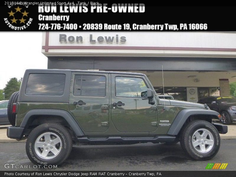 Tank / Black 2015 Jeep Wrangler Unlimited Sport 4x4