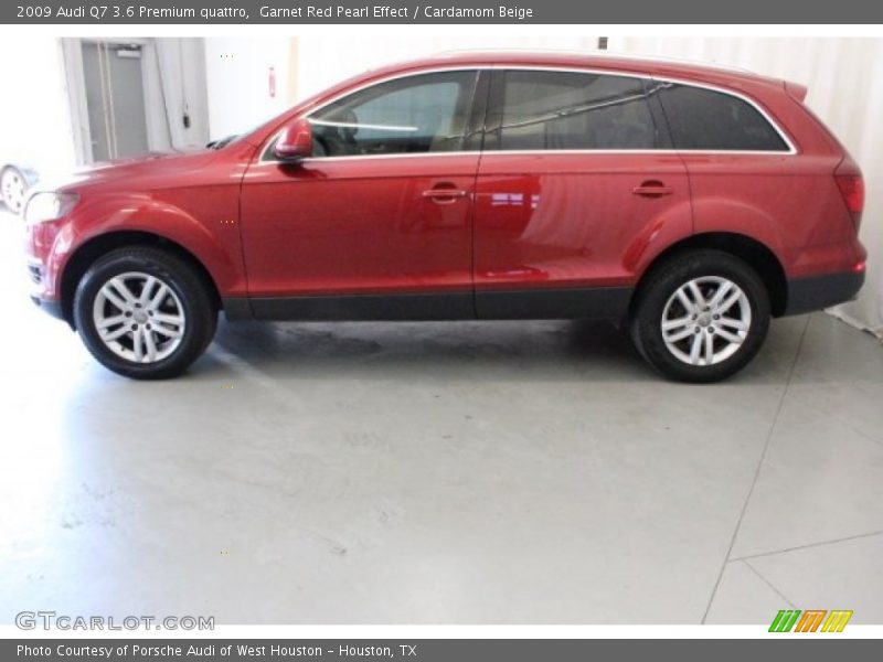 Garnet Red Pearl Effect / Cardamom Beige 2009 Audi Q7 3.6 Premium quattro