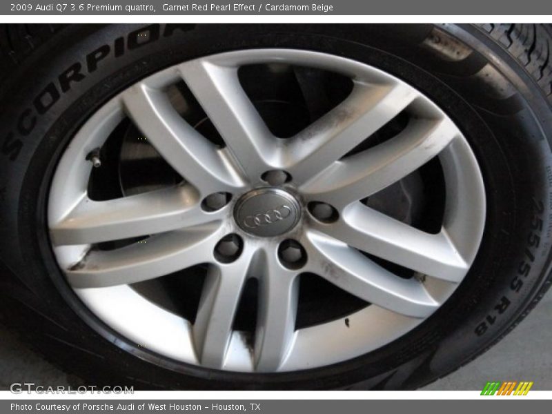 Garnet Red Pearl Effect / Cardamom Beige 2009 Audi Q7 3.6 Premium quattro