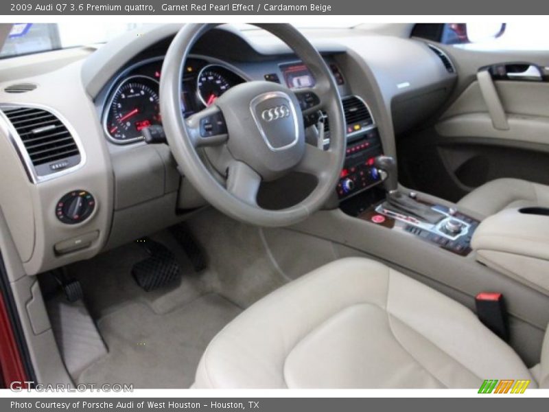 Garnet Red Pearl Effect / Cardamom Beige 2009 Audi Q7 3.6 Premium quattro