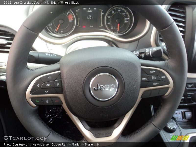Bright White / Black 2016 Jeep Cherokee Sport 4x4