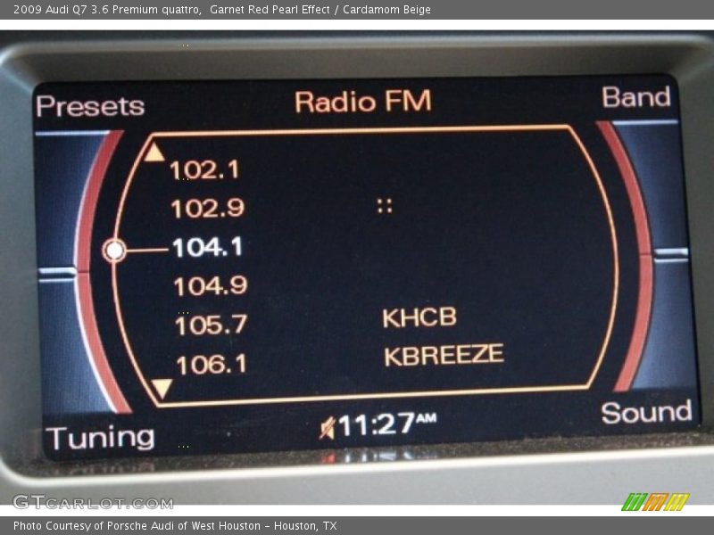 Garnet Red Pearl Effect / Cardamom Beige 2009 Audi Q7 3.6 Premium quattro
