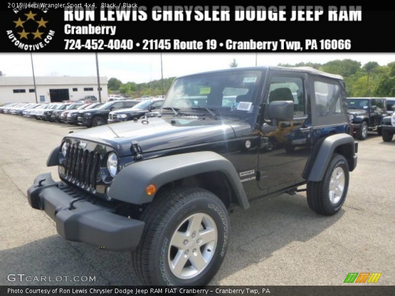 Black / Black 2015 Jeep Wrangler Sport 4x4