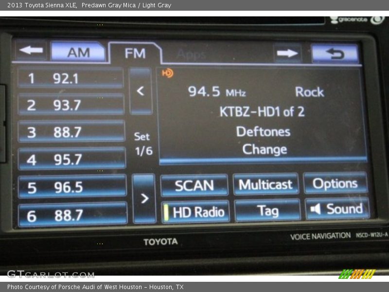 Predawn Gray Mica / Light Gray 2013 Toyota Sienna XLE