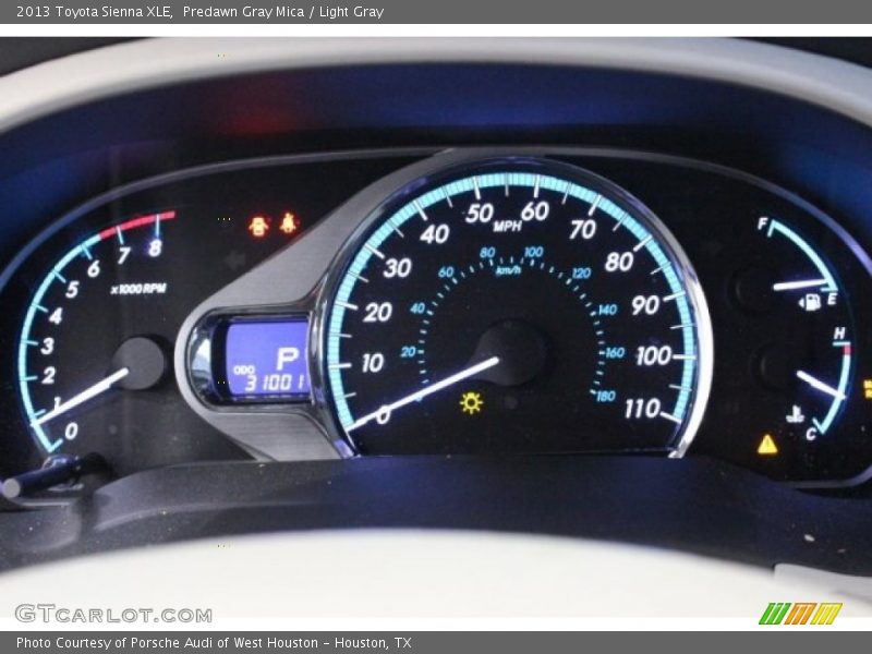 Predawn Gray Mica / Light Gray 2013 Toyota Sienna XLE