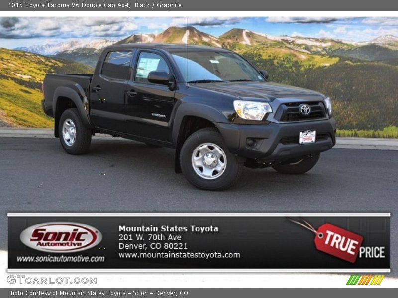 Black / Graphite 2015 Toyota Tacoma V6 Double Cab 4x4