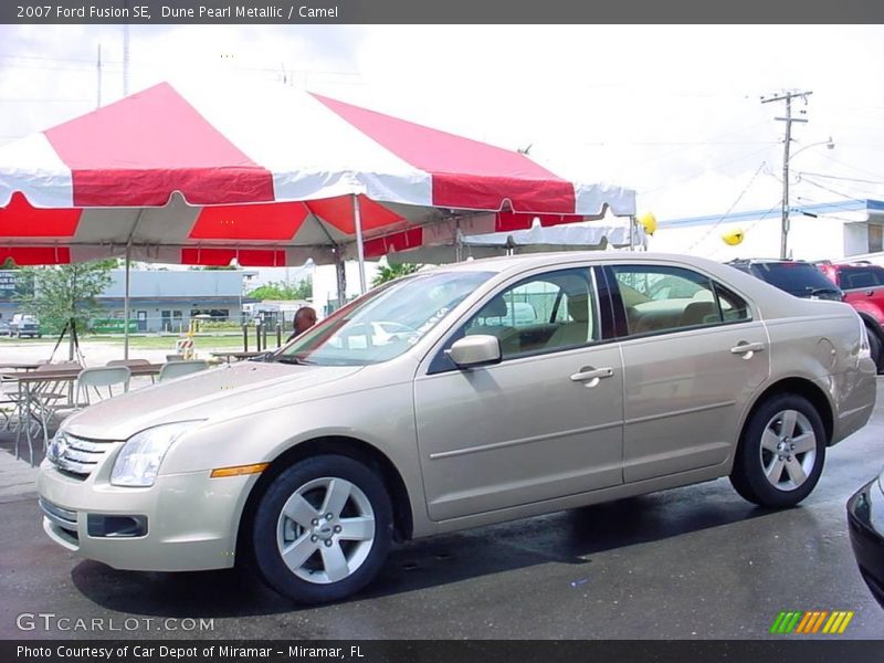 Dune Pearl Metallic / Camel 2007 Ford Fusion SE