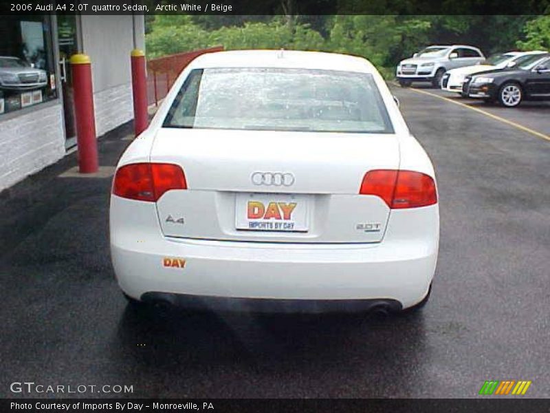 Arctic White / Beige 2006 Audi A4 2.0T quattro Sedan