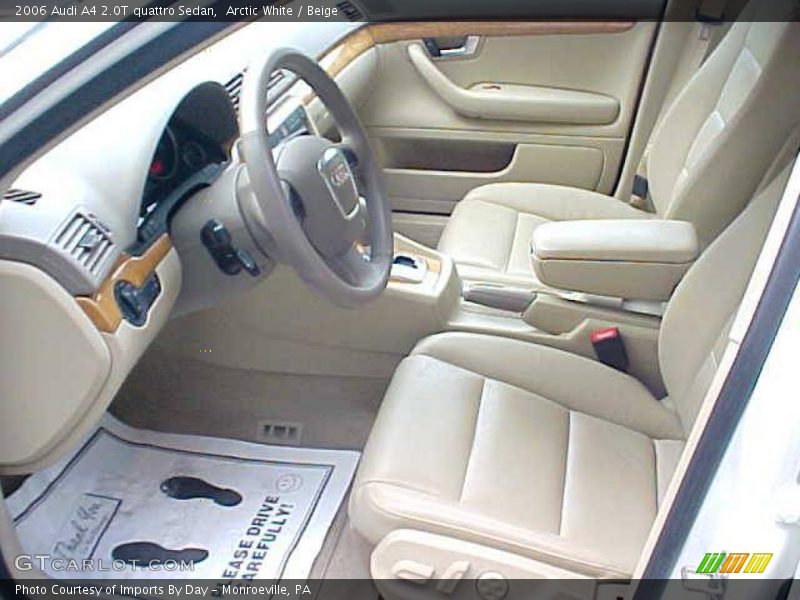 Arctic White / Beige 2006 Audi A4 2.0T quattro Sedan