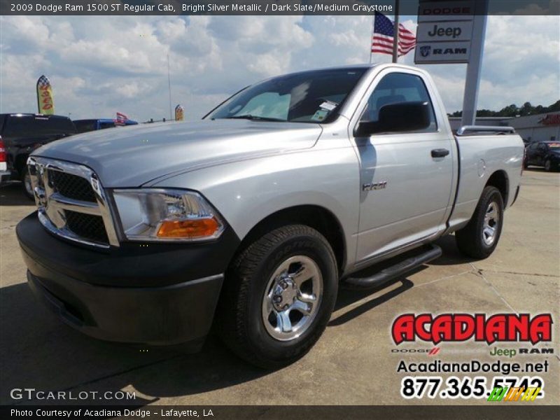 Bright Silver Metallic / Dark Slate/Medium Graystone 2009 Dodge Ram 1500 ST Regular Cab