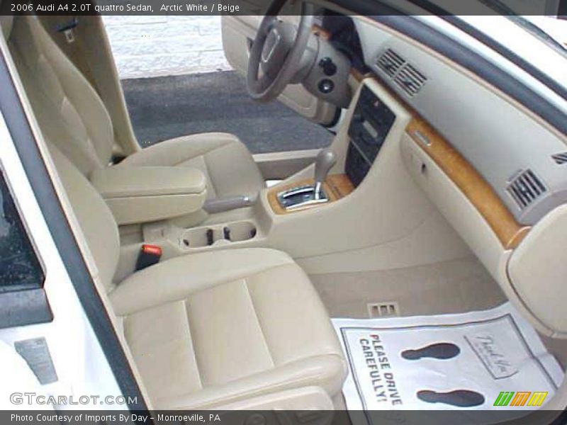 Arctic White / Beige 2006 Audi A4 2.0T quattro Sedan