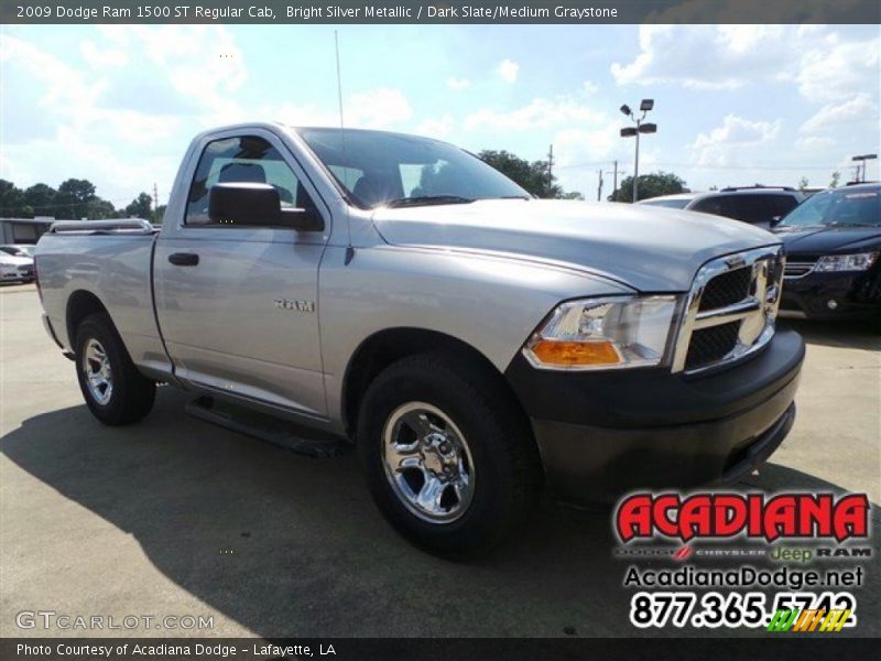 Bright Silver Metallic / Dark Slate/Medium Graystone 2009 Dodge Ram 1500 ST Regular Cab