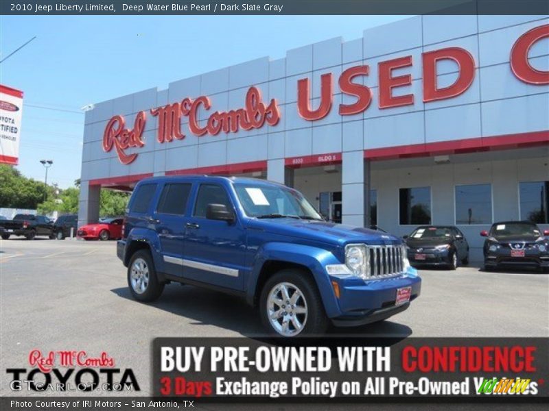 Deep Water Blue Pearl / Dark Slate Gray 2010 Jeep Liberty Limited