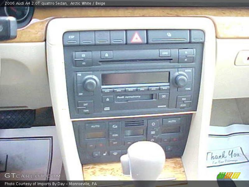 Arctic White / Beige 2006 Audi A4 2.0T quattro Sedan