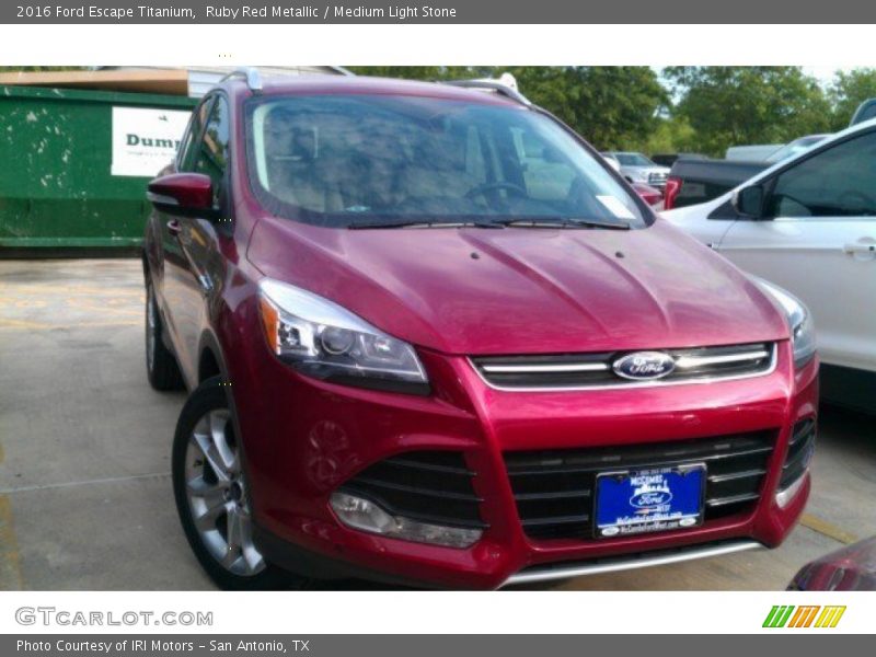 Ruby Red Metallic / Medium Light Stone 2016 Ford Escape Titanium