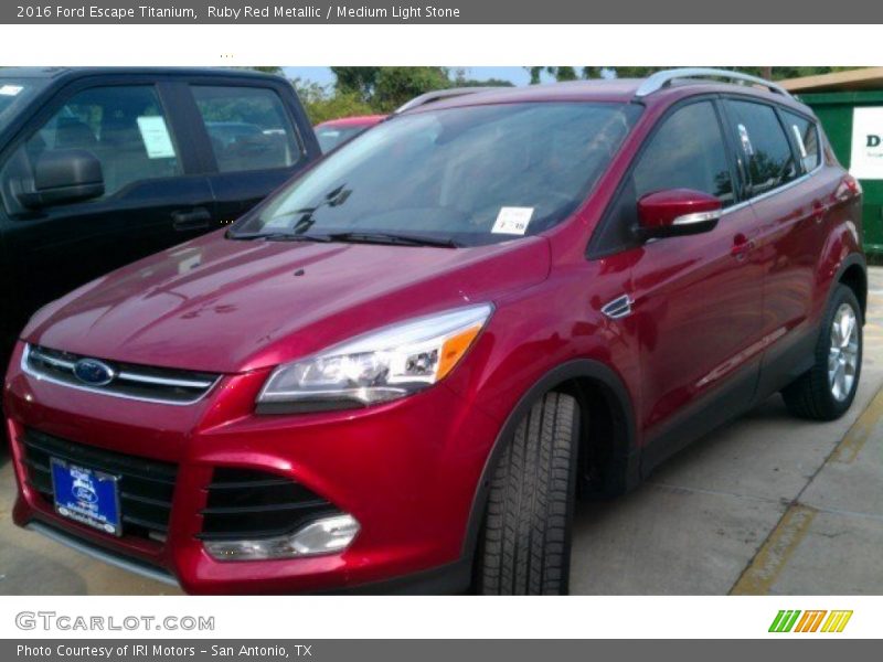 Ruby Red Metallic / Medium Light Stone 2016 Ford Escape Titanium