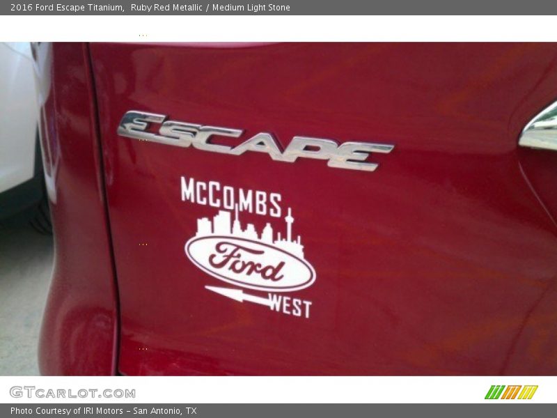 Ruby Red Metallic / Medium Light Stone 2016 Ford Escape Titanium