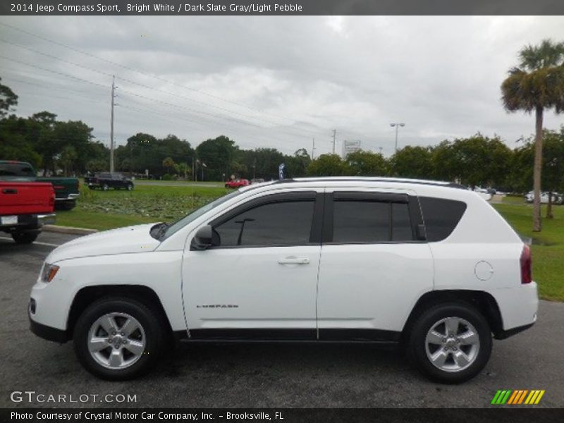 Bright White / Dark Slate Gray/Light Pebble 2014 Jeep Compass Sport